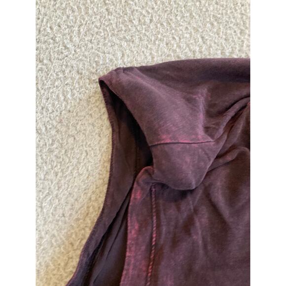 NWT Iro Polette Tank Top Small Shoulder Pads Stone Wash Crew Neck Black Red S - Picture 6 of 16